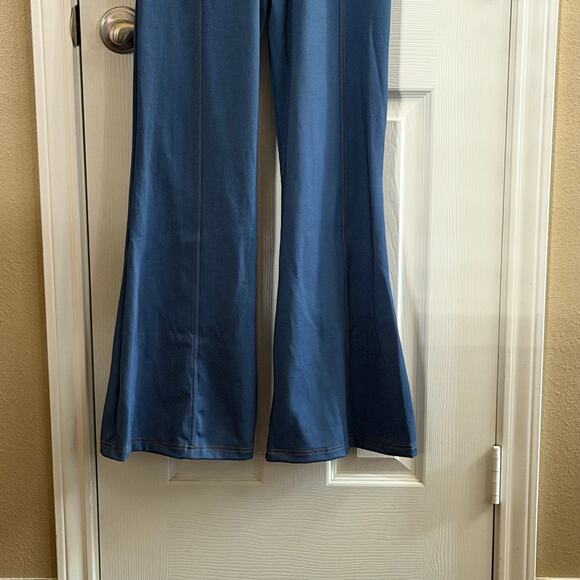 Popilush Sculpt Faux Denim Flare Jumpsuit XL – Retro, Y2K, Streetwear Style - Picture 7 of 8